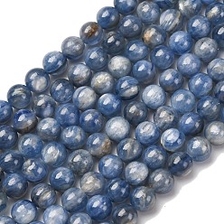 Кианит Натуральный кианит / цианит / нити круглых бусин дистен, 6 мм, отверстие : 1 мм, около 64 шт / нитка, 15.7 дюйм