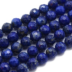 Lapis Lazuli Lapis-lazuli, brins de perles naturels , ronde, facette, 6mm, Trou: 1mm, Environ 66 pcs/chapelet, 15.7 pouce (40 cm)