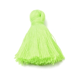 Зелено-Желтый Хлопковые подвески с кисточками, зеленый желтый, 45~48x30~36 мм