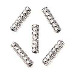 Color de Acero Inoxidable 304 bolas de acero inoxidable, tubo trenzado, color acero inoxidable, 8x2 mm, agujero: 0.9 mm