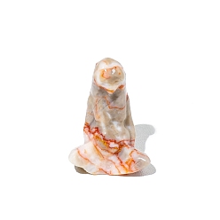 Яшма с Красной Линией Украшения из натуральной красной линии из яшмы, для домашнего офисного стола, богиня гея, 37 мм