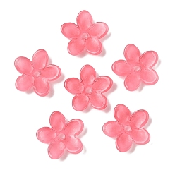 Малиновый Прозрачная аэрозольная краска стеклянные шарики, цветок, малиновый, 15.5x16x3.5 мм, отверстие : 1.8 мм