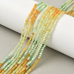 Бирманский Нефрит Градиент цвета натуральный бирманский нефрит бусины нити, граненые, круглые, 2.5 мм, отверстие : 0.5 мм, около 190 шт / нитка, 18.74'' (47.6 см)