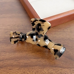 пшеница Заколки для волос из ацетата целлюлозы (смола) с бантиком, аксессуары для волос для девочек и женщин, цвет пшеницы, 56x107 мм