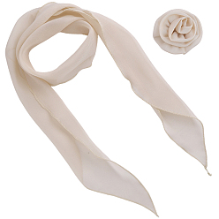 Желтая Старая Ткань  1 набор тканевых шарфов, с зажимами для шарфа. цветок, старое кружево, 1360x145x0.5 мм