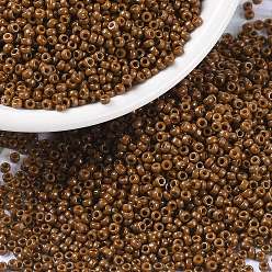 (RR4459) Duracoat Dyed Opaque Sienna MIYUKI Round Rocailles Beads, Japanese Seed Beads, (RR4459) Duracoat Dyed Opaque Sienna, 15/0, 1.5mm, Hole: 0.7mm, about 5555pcs/bottle, 10g/bottle