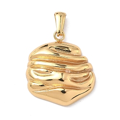 Золотой Текстурированные 304 подвески из нержавеющей стали, самородки очарование, золотые, 26x23.5x6 мм, отверстие : 7x2.5 мм