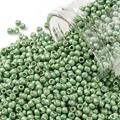 (560F) Matte Galvanized Kiwi TOHO Round Seed Beads, Japanese Seed Beads, Frosted, (560F) Matte Galvanized Kiwi, 11/0, 2.2mm, Hole: 0.8mm, about 50000pcs/pound