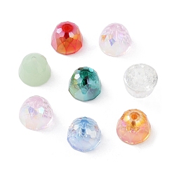 (52) Непрозрачная лаванда Гальванические стеклянные бусины, AB цвет, граненый круглый половины, разноцветные, 8x6 мм, отверстие : 1.2 мм