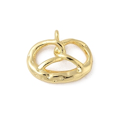 Настоящее золото 18K Латунь прелести, крендель, с целью перехода в кольце, долговечный, стойки покрытие, без свинца и без кадмия, реальный 18 k позолоченный, 12x15x3 мм, отверстие : 1.4 мм