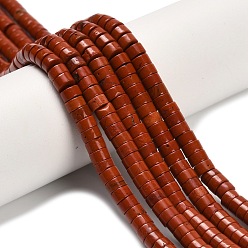 Красный Камень Натуральные красные яшмы бусы пряди, диск, Heishi бусы, класса AB +, 4x2~2.5 мм, отверстие : 0.7 мм, около 158~160 шт / нитка, 14.96''~15.16'' (38~38.5 см)