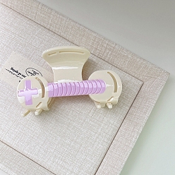 Античный Белый Заколки-когти с уксусной кислотой, зажим для укладки гантелей, для женщин или девочек, старинный белый, 52x88 мм