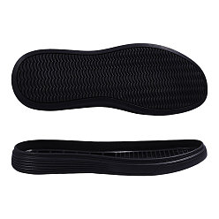 Черный Противоскользящая обувь из синтетического каучука, подошва на каблуке, износостойкая подошва с рельефным рисунком для ремонта ботинок, кожаные ботинки, чёрные, 288x103x31 мм