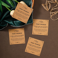 Сэнди Коричневый Карточка для квадратного браслета из крафт-бумаги, Картон для демонстрации ювелирных аксессуаров, песчаный коричневый, 8.5x8.5 см