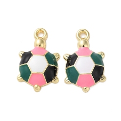 Разноцветный Подвески из эмали и сплава, без кадмия, без никеля и без свинца, черепаховый шарм, золотые, красочный, 19x12x4 мм, отверстие : 1.6 мм