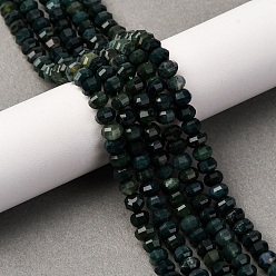 Мосс Агат Природные моховой агат бисер нитей, граненые, тыква, 6x4 мм, отверстие : 1 мм, около 89~91 шт / нитка, 14.96''~15.16'' (38~38.5 см)