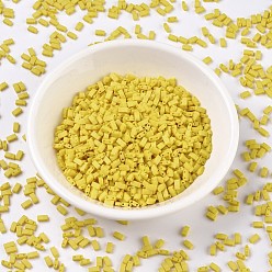 (HTL2311) Матовый Непрозрачный Канареечный Миюки половина бусины тила, японский бисер, 2 отверстие, (htl 2311) матовая непрозрачная канарейка, 5x2.3x1.9 мм, Отверстие: 0.8 мм, о 250 шт / бутылка, 10 г / бутылка