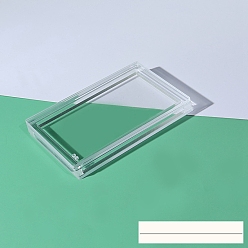 Rectangle Bordes acrílicos transparentes, para material de arena que fluye bricolaje, Rectángulo, 60x40 mm, agujero: 1 mm