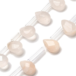 Pink Aventurine Natural Pink Aventurinee Beads Strands, Faceted, Teardrop, Top Drilled, 9x6x4mm, Hole: 0.8mm, about 30~32pcs/strand, 16.54''(42cm)