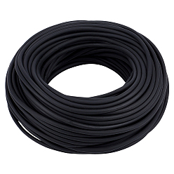 Negro Cables de PVC, rondo, para accesorios de sofá, negro, 4 mm, aproximadamente 32.81 yardas (30 m) / paquete