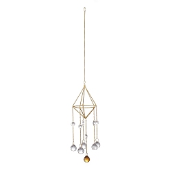 Octagon Геометрические металлические ловцы солнца, shinny k9 украшение на стеклянную стену, украшение-оберег для дома и офиса, восьмиугольник, 520 мм длиной, Кулон : 280x82x78 мм