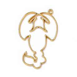 Scorpio Zinc Alloy Open Back Bezel Pendants, For DIY UV Resin, Epoxy Resin, Pressed Flower Jewelry, Twelve Constellations, Golden, Scorpio, 31x33x2.5mm, Hole: 2mm