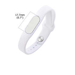 Белый Браслет из силиконового шнура, белые, 5-7/8~7-7/8 дюйм (15~20 см)