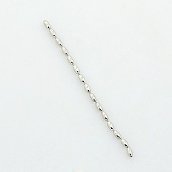 Нержавеющая Сталь Цвет Устойчивые к потускнению 304 цепи из шариков из нержавеющей стали с рисовыми бусинами, пайки, цвет нержавеющей стали, 3x1.5 мм