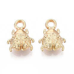 Light Gold Пластмассовые подвески ccb, Битл, золотой свет, 17x13.2x5.2 мм, отверстие : 3 мм