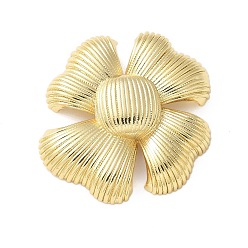 Настоящее золото 18K Латунные подвески, цветок, без свинца и без кадмия, долговечный, реальный 18 k позолоченный, 30x28.5x5 мм, отверстие : 2.5x3.5 мм