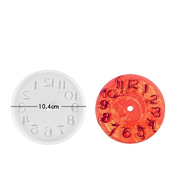 Clock DIY Silicone Molds, Resin Casting Molds, For UV Resin, Epoxy Resin Jewelry Making, White, Clock, 104x9mm