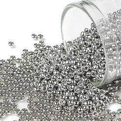 (714) Metallic Silver Круглые бусины toho, японский бисер, (714) серебристый металлик, 11/0, 2.2 мм, отверстие : 0.8 мм, Около 50000 шт / фунт