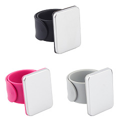 Mixed Color Unisex Magnetic Silicone Wrist Strap Bracelet, for Hold Metal Bobby Pins and Clips, Mixed Color, 9-1/2 inch(24cm), 28mm, 3 Colors, 1pc/color, 3pcs/set