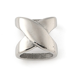 Нержавеющая Сталь Цвет 304 из нержавеющей стали слайд прелести, х-образная форма, цвет нержавеющей стали, 11x11x7 мм, отверстие : 9x5 мм