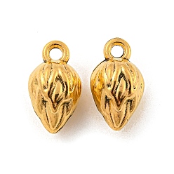 Antique Golden Tibetan Style Alloy Charms, Cadmium Free & Lead Free, Cone, Antique Golden, 13x7.5x7mm, Hole: 1.6mm, about 625Pcs/1000G