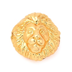 Echt 18 k vergoldet Messing Perlen, Bleifrei und cadmium frei, langlebig überzogen, Löwe, echt 18 k vergoldet, 12x12x7 mm, Bohrung: 1 mm