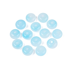Deep-Sky-blau Backfarbe, Imitation von Jade, Glasperlen, Rondell, Deep-Sky-blau, 7.5~8.5x4~5 mm, Bohrung: 1.5~1.8 mm, ca. 2500 Stk. / 1000 g