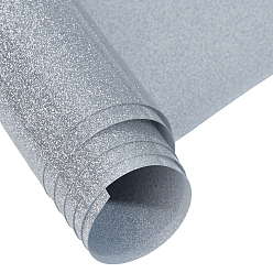 Silver Glitter HTV Heat Transfer Film, for T-Shirts, Hats, Clothing, Silver, 306x0.3mm, 1m/roll