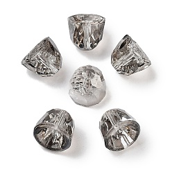 Серый Гальванические стеклянные бусины, гальваническое покрытие, колокол, граненые, серые, 10.5x9 мм, отверстие : 1.2 мм, 100 шт / комплект