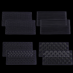 Прозрачный 8 шт. прозрачных акриловых шаблонов, прямоугольные, прозрачные, 100x200x2 мм