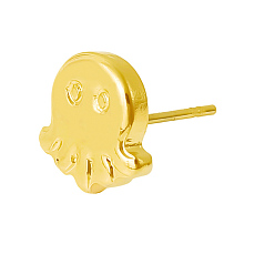 Золотой 304 серьги-гвоздики в форме медузы из нержавеющей стали, украшения для женщин, золотые, 90x80 мм