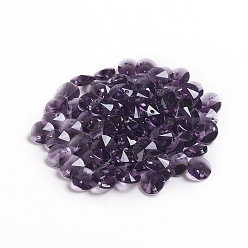 Фиолетовый Стеклянные прелести, граненые, конус, фиолетовые, 8x4 мм, отверстие : 1~1.2 мм