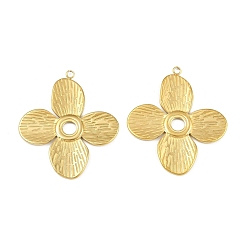 Настоящее золото 18K 304 подвески из нержавеющей стали, ионное покрытие (ip), цветочный шарм, реальный 18 k позолоченный, 38.5x32.5x1.5 мм, отверстие : 1.8 мм