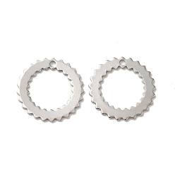 Platinum Ring Brass Charms, Nickel Free, Long-Lasting Plated, Rack Plating, Platinum, 14x0.7mm, Hole: 1mm