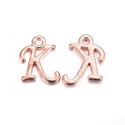 Letter K Подвески из листового золота, стойки покрытие, без кадмия и без свинца, letter.k, 14x10x2 мм, отверстие : 1.5 мм
