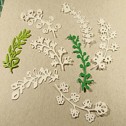 Matte Stainless Steel Color Leaf Carbon Steel Cutting Dies Stencils, for DIY Scrapbooking, Photo Album, Decorative Embossing Paper Card, Matte Stainless Steel Color, 125x93x0.8mm