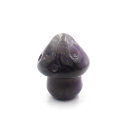 Аметист Натуральный аметист резные фигурки статуэтки для домашнего офиса украшение рабочего стола, гриб, 25x30 мм