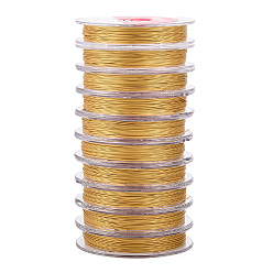 Золотой Проволока для тигра, провод из нержавеющей стали, круглые, золотые, 26 калибр (0.4 мм), около 32.81 футов (10 м) / рулон, 10 рулонов / набор