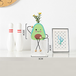 Avocado Украшения из искусственных цветов, с деревянным держателем в форме фруктов, образец авокадо, 80x200 мм