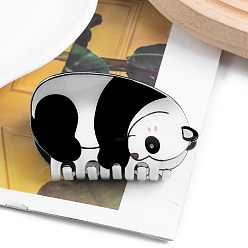 Белый Симпатичные заколки для волос в форме панды из ПВХ с когтями, аксессуары для волос для женщин и девочек, белые, 85x40 мм